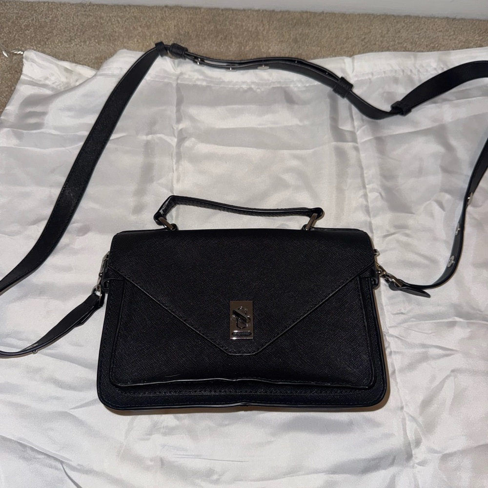 Rebecca Minkoff small Darren black leather messenger bag